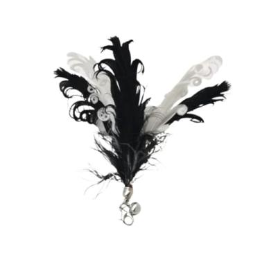 Imagem de Luzhengyang Recargas de varinha Feather Cat Teaser – Cabeças inspiradas em pássaros naturais, acessórios de brinquedo de gato para brincadeiras interativas (pacote com 5) (refil de penas encaracoladas