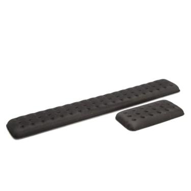 Imagem de Apoio de Pulso Teclado, Apoio de Pulso Ergonômico Antiderrapante para Teclado e Mouse em Tecido +Eva(PRETO)