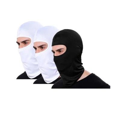 Imagem de Kit 3 Balaclava Térmica Ninja Touca Motociclista Proteção Uv 50+ - Cinza - Unico - Homem-Masculino