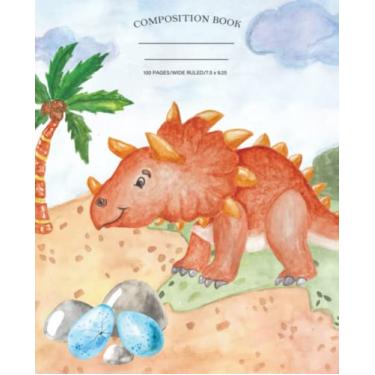 Imagem de Affirmations for kids: Composition notebook wide ruled with positive affirmations for kids | Dino journal notebook for school kids | dinosaur composition book, Kids Affirmation notebook | DINO