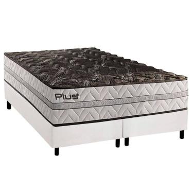 Imagem de Cama Box King: Colchão Espuma D33 Paropas Pasquale Plus + Base Crc Corano White (193x203)