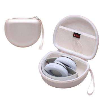 Imagem de XANAD Capa rígida para Beats Solo 4 / Beats Studio Pro/Beats Studio 3 / Beats Solo 3 / Beats Solo 2 e para fones de ouvido Bluetooth TOZO HT2 (branco pérola)