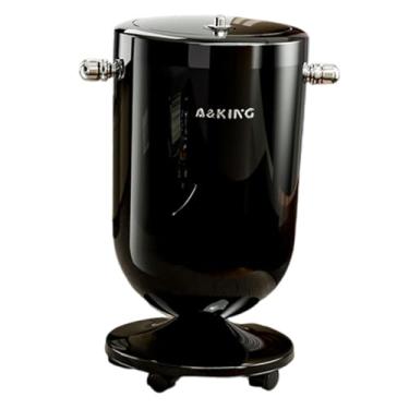 Imagem de WeiLaiKeQi Lixeira com Rodas, Lata de Lixo, Cesto para Resíduos para Cozinha, Sala de Estar e Banheiro, Preto