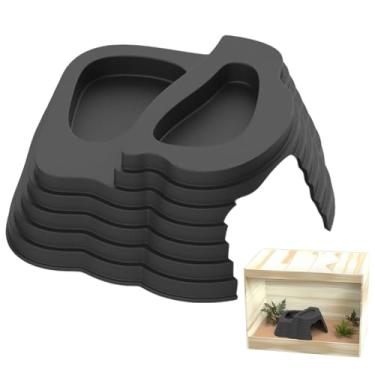 Imagem de Tigela de água para tartaruga - com rampa decorativa ornamento de aquário tigela de tartaruga antiderrapante | Prato de comida de tartaruga para piscina - para lagartixa, , lagarto, répteis