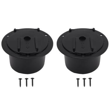 Imagem de 2 conjuntos de cabos elétricos para trailers redondos com tampa de encaixe, dobradiças resistentes para trailer, acessórios de motorhome