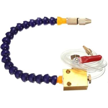 Imagem de ChgImposs Unidade de sistema de lubrificação de névoa de refrigeração, máquina de pulverização de resfriamento de gravação de corte de metal com tubo de ar para fresadora de torno CNC