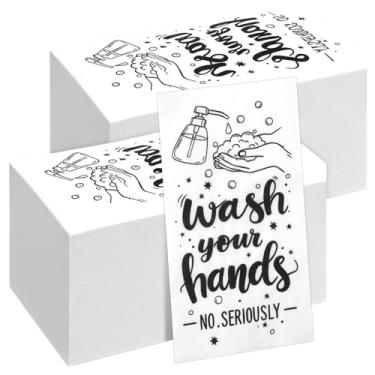 Imagem de 200 peças de toalhas de papel para convidados, toalhas de mão descartáveis, guardanapos de hóspedes, guardanapos de banheiro decorativos descartáveis para quarto de pó, casamento, feriado, aniversário