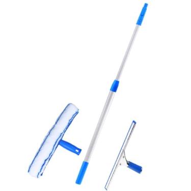Imagem de Limpador de janela com rodo de silicone e escova de microfibra para janelas domésticas, raspador, 1,2 m, A, M