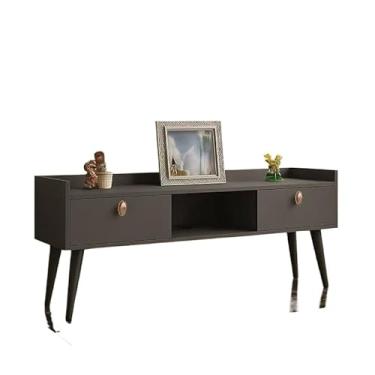 Imagem de Rack Bancada com pés 1.20 e 0.90 com 2 Portas ou 1.5 cm Moderno Parede TV Até 50Pol(0.90 cinza)