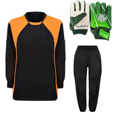 Imagem de Kit De Goleiro TRB + Luva De Goleiro Infantil Palmeiras DRB Goalkeeper-Unissex