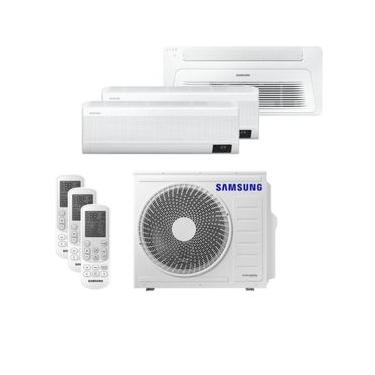 Imagem de Ar Condicionado Multi Tri Split HW e K7 Samsung Wind Free 24000 BTU (2x9000+1x12000) Quente e Frio Inverter R410