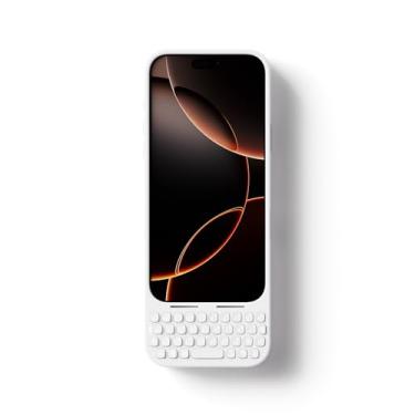 Imagem de Akko Teclado MetaKey para iPhone 17 Pro Max Maximize Screen Space Keyboard Case para digitação precisa, branco nuvem