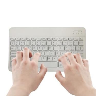 Imagem de Teclado Sem Fios - Teclado Sem Fios Portátil - Delgado para Smartphone | para Casa Escritório Jogo Transmissão em Direto Programação Edição de Vídeo Homens Mulheres