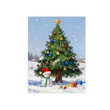 Imagem de BMZFYBS Arte de parede paisagem imagem em tela - árvore de inverno - decoração moderna - impressões de pintura para sala de estar quarto 50 x 65 cm 20 x 26 polegadas sem moldura