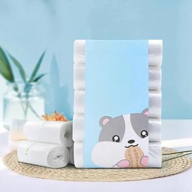 Imagem de 100 peças mini sacos de lixo PE saco de lixo doméstico espesso mesa saco de lixo casa