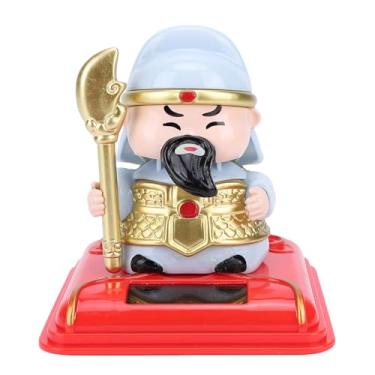 Imagem de HEEPDD Estátua da Fortuna Solar, Estátuas Com Capa de Poeira Acrílica Decoração de Feng Shui para Símbolo de Riqueza e Lealdade Loja de Escritório Casa da Fortuna Solar, Estatueta de Gongo (Azul)