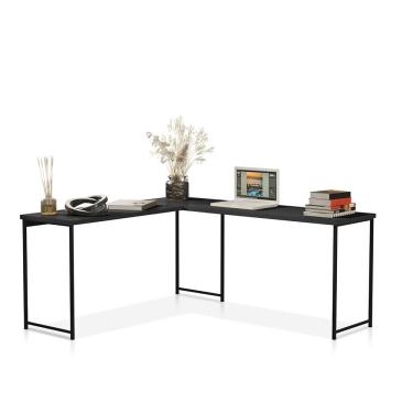 Imagem de Mesa em L sem Prateleira Office em Mdf Estilo Industrial KLM Store