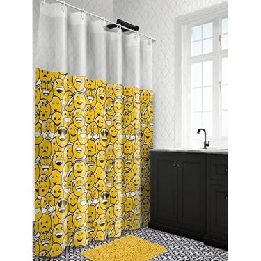 Imagem de Cortina de Box Banheiro Vinil com Ganchos – Cortina para Box Impermeável e Fácil de Limpar (SAIA EMOJS)