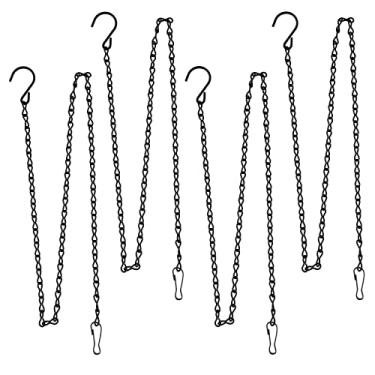 Imagem de 5-Pack Suporte para Plantas de Jardim com Corrente Suspensão Multiuso Comedouros Pássaros Painéis Publicitários Quadros giz Vasos Lanternas Campainhas Eólicas e Ornamentos Decorativos Gancho Ajustável