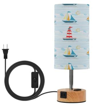 Imagem de Wassud Candeeiro de mesa de cabeceira colorido com 3 temperaturas de cor, luminária de mesa moderna com forro abajur para sala de estar, quarto, escritório, berçário