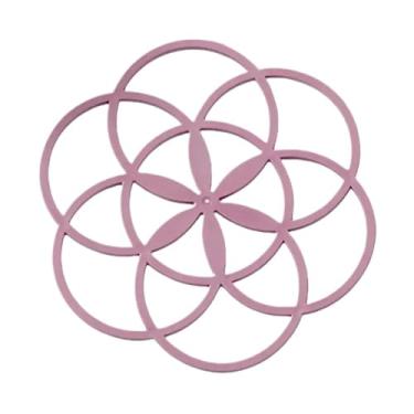 Imagem de 6 peças, jogo americano de silicone, multifuncional, impermeável, lavável, isolamento térmico, tapete para copos, para mesa de jantar, acessórios de cozinha, ideal para uso em sala de jantar, cozinha