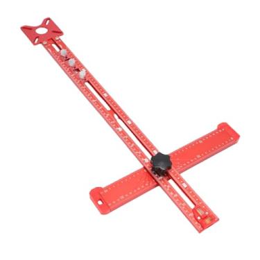 Imagem de YWBL-WH Régua de Posicionamento de Perfuração, Gabarito de Roteador de Gabinete de Liga de Alumínio Com Blocos Deslizantes para Marcenaria, Serras de Mesa e Serras de Fita