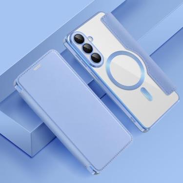 Imagem de COTDINFOR Capa carteira magnética para Samsung Galaxy S26 Plus com suporte para cartão [bloqueio RFID] [compatível com MagSafe] Capa de proteção de TPU transparente de couro para Samsung Galaxy S26