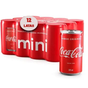 Imagem de Refrigerante Coca Cola  Lata 220Ml  12 Latas 