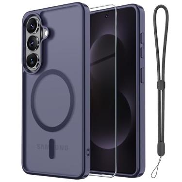 Imagem de Janmitta Capa magnética para Samsung Galaxy S26+ Plus, com protetor de tela, compatível com MagSafe, proteção contra quedas de grau militar, capa de telefone fosca translúcida fina à prova de choque