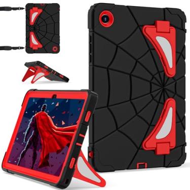 Imagem de Capa para Galaxy Tab A11 Plus /A9 Plus Samsung Tablet A11+/A9+ 11 polegadas capas para crianças com protetor de tela 2025 Galaxy 11 polegadas, suporte para lápis Cornor espesso, preto e vermelho