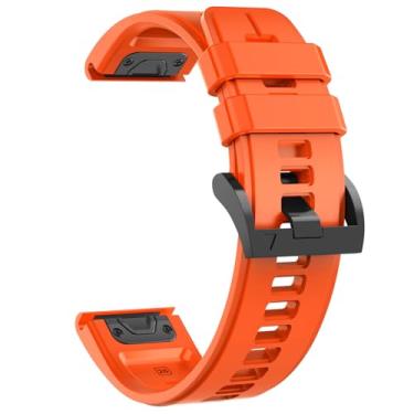 Imagem de U-LIMVE Pulseira de relógio para Garmin Fenix 8 de 51 mm/Fenix 7X/Fenix 6X/Fenix 5X/Fenix 3/Quatix 8 de 51 mm/Tactix 8 de 51 mm, pulseira de silicone de 26 mm