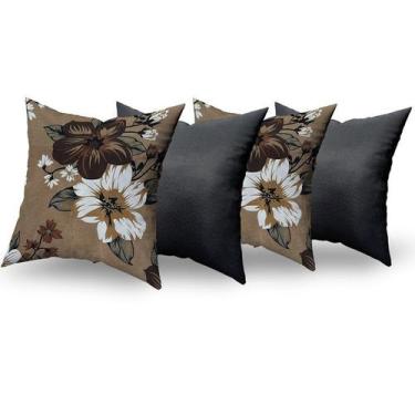 Imagem de Almofadas Decorativas 4 Unidades Com Ziper e Refil Silicone - RT MAGAZ