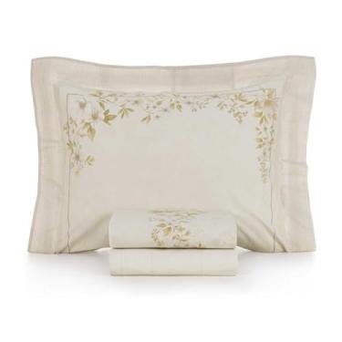 Imagem de Jogo de Cama Solteiro King Karsten Eva Percal 200 Vira Feita