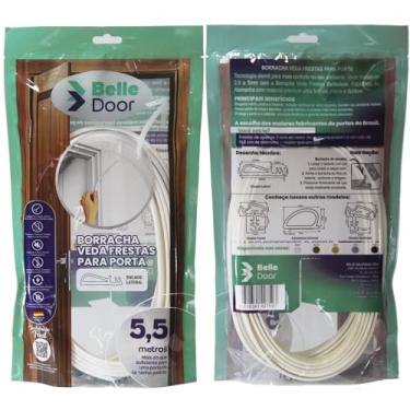 Imagem de Borracha Amortecedora Veda Frestas para Porta - Encaixe Lateral Branca 5.5m - Belledoor