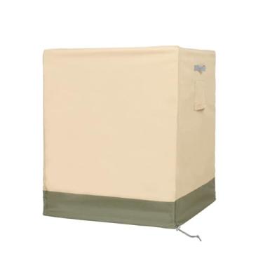 Imagem de BPS Capa de ar condicionado para unidades AC externas, capa de ar condicionado central de inverno de poliéster impermeável 600D para unidade externa, 66 cm L x 66 cm P x 81 cm A