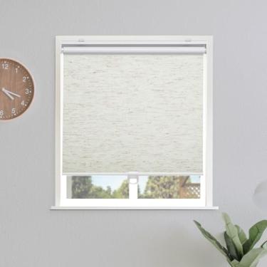Imagem de Sunoff Persianas blackout sem fio para janelas com isolamento térmico fácil de instalar para sala de estar, quarto, casa, escritório, linho bege 139,7 cm L x 183 cm A