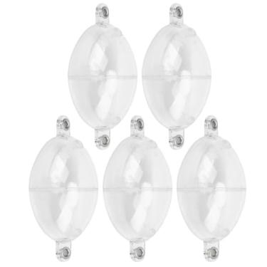 Imagem de Chiffonade - Bobbers deslizantes de 95 x 45 mm com olhal de aço inoxidável para pesca marítima e grossa - Bolas flutuantes de controle de plástico transparente para equipamentos de fundição e