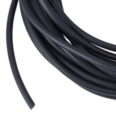 Imagem de BENECREAT Canalização de cabo preto de 5,5 metros, tubulação de estofamento de PVC oco de 6 mm para decoração de sofá, cadeira, caminho de mesa, colchão e cortina