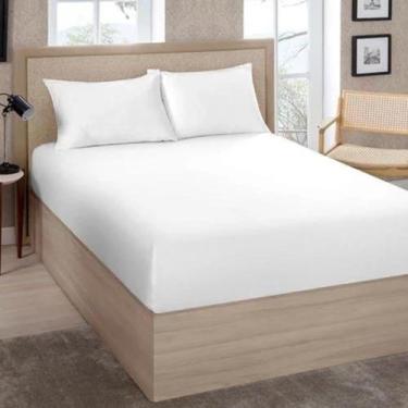 Imagem de Lençol Avulso Queen Premium 200 Fios Com Elástico 100% Algodão - Rosa 