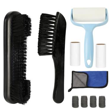 Imagem de AKLOT Conjunto de pincéis de mesa de bilhar para feltro, 5 kits de acessórios de limpeza de mesa de bilhar com 2 escovas de mesa de sinuca, 4 panos de polimento de virola, pano de limpeza de tacos