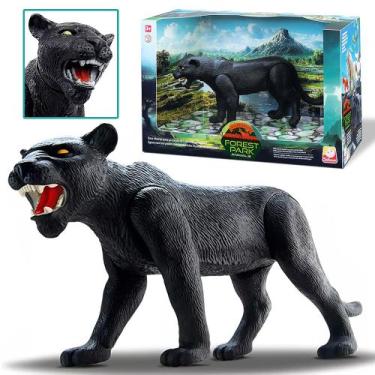 Imagem de Leopardo Pantera Brinquedo Articulado Em Vinil 28cm Silmar - Silmar Br