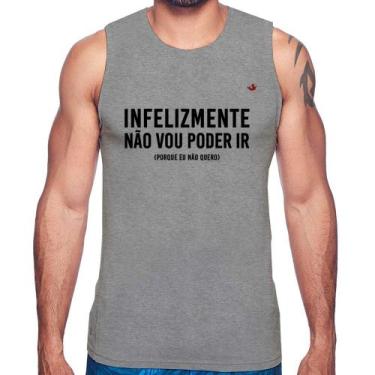 Imagem de Regata Infelizmente não vou poder ir - Foca na Moda, Cinza, G