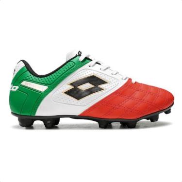 Imagem de Chuteira Campo Lotto Stadio Potenza Gold B500 Masculina, 42, Vermelho,