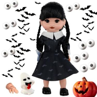 Imagem de Boneca da vandinha brinquedo enid serie Wandinha addams mãozinha fanta