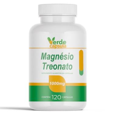 Imagem de Magnésio Treonato 1000mg 120 Cápsulas - Magnesio Treonina - Verde Cápsula