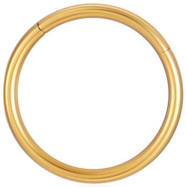 Imagem de FLORA PIERCING ARGOLA TITÂNIO PVD SEGMENTO ARTICULADO (DOURADO, 0.6X6mm)