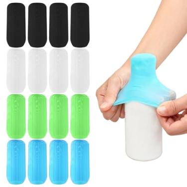 Imagem de Pacote com 16 capas de silicone para garrafa de viagem, mangas de higiene à prova de vazamento, bagagem, acessórios reutilizáveis para artigos de higiene de viagem