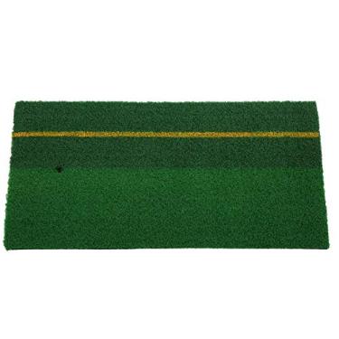 Imagem de Tapete de balanço de golfe portátil mini almofada de exercício grama de cor dupla com marcação para prática interna e externa grama artificial PP 60x30cm 23,6x11,8in