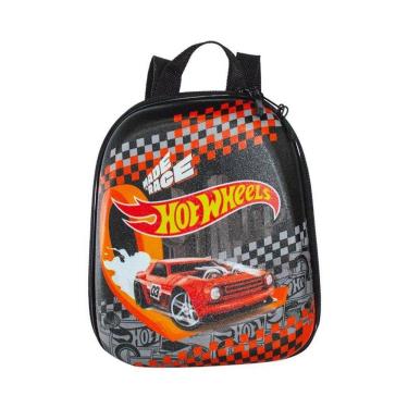 Imagem de Mochila Escolar Infantil De Costas Hot Wheels Preto