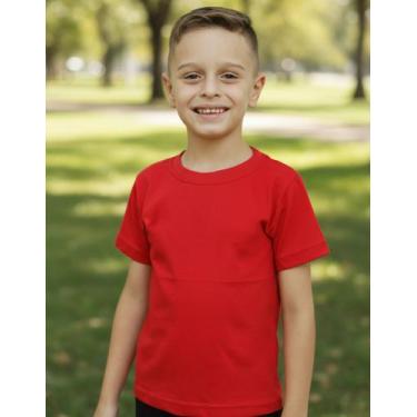 Imagem de Camiseta Infantil Juvenil Lisa Algodão Masculino E Feminina - MB Sport